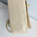 Chanel Vintage Medium Double Flap Bag Beige Lambskin with Gold Hardware #GUCEU-1 - Image 9