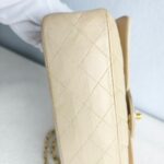 Chanel Vintage Medium Double Flap Bag Beige Lambskin with Gold Hardware #GUCEU-1 - Image 8