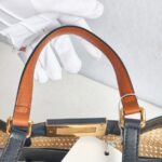 Fendi Peekaboo X-Tote Medium Brown Rafia with Leather and Gold Hardware #RTOS-1 - Image 16