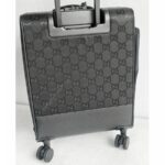 Gucci Off The Grid Trolley Suitcase Black Canvas with Leather and Silver Hardware #GUCUU-2 - Image 4