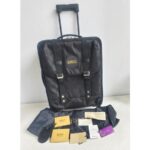 Gucci Off The Grid Trolley Suitcase Black Canvas with Leather and Silver Hardware #GUCUU-2 - Image 2