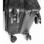 Gucci Off The Grid Trolley Suitcase Black Canvas with Leather and Silver Hardware #GUCUU-2 - Image 14