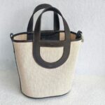 Hermes In The Loop 18 Brown Swift Leather /Beige Toile H Canvas with Palladium Hardware #GUCLO-1 - Image 3