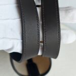 Hermes In The Loop 18 Brown Swift Leather /Beige Toile H Canvas with Palladium Hardware #GUCLO-1 - Image 10