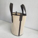 Hermes In The Loop 18 Brown Swift Leather /Beige Toile H Canvas with Palladium Hardware #GUCLO-1 - Image 5