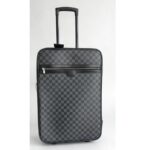 LV Pegase 55 Trolley Luggage Damier Graphite Coated Canvas with Leather and Silver Hardware #GUUTC-4