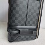 LV Pegase 55 Trolley Luggage Damier Graphite Coated Canvas with Leather and Silver Hardware #GUUTC-4 - Image 8
