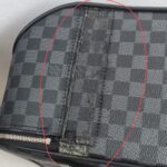 LV Pegase 55 Trolley Luggage Damier Graphite Coated Canvas with Leather and Silver Hardware #GUUTC-4 - Image 14