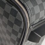 LV Pegase 55 Trolley Luggage Damier Graphite Coated Canvas with Leather and Silver Hardware #GUUTC-4 - Image 18