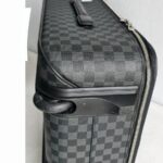 LV Pegase 55 Trolley Luggage Damier Graphite Coated Canvas with Leather and Silver Hardware #GUUTC-4 - Image 22