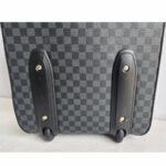 LV Pegase 55 Trolley Luggage Damier Graphite Coated Canvas with Leather and Silver Hardware #GUUTC-4 - Image 16