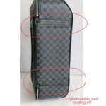 LV Pegase 55 Trolley Luggage Damier Graphite Coated Canvas with Leather and Silver Hardware #GUUTC-4 - Image 4