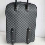 LV Pegase 55 Trolley Luggage Damier Graphite Coated Canvas with Leather and Silver Hardware #GUUTC-4 - Image 2