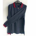 LV Polo Top Long Sleeve Blue Wool #RSLY-69 - Image 4