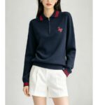 LV Polo Top Long Sleeve Blue Wool #RSLY-69 - Image 17