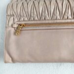 Miu Miu Matelasse Clutch Nude Nappa Leather With Gold Hardware #GUCLU-3 - Image 5