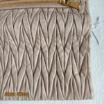 Miu Miu Matelasse Clutch Nude Nappa Leather With Gold Hardware #GUCLU-3 - Image 4