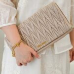 Miu Miu Matelasse Clutch Nude Nappa Leather With Gold Hardware #GUCLU-3 - Image 26