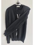 Valentino VLTN Intarsia Sweater Black Virgin Wool Mix Cashmere  #RSLY-165 - Image 4